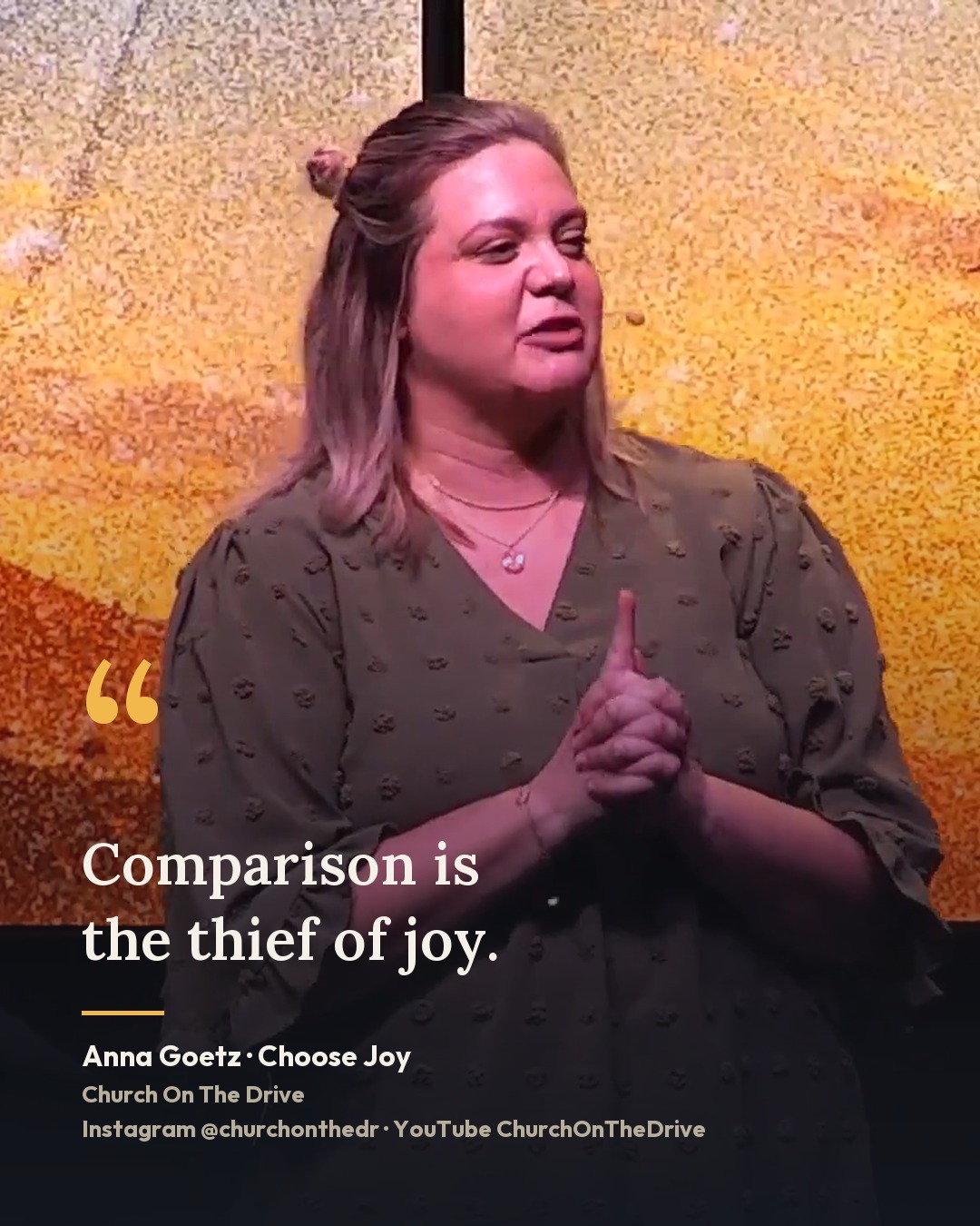 Comparison is the thief of joy.